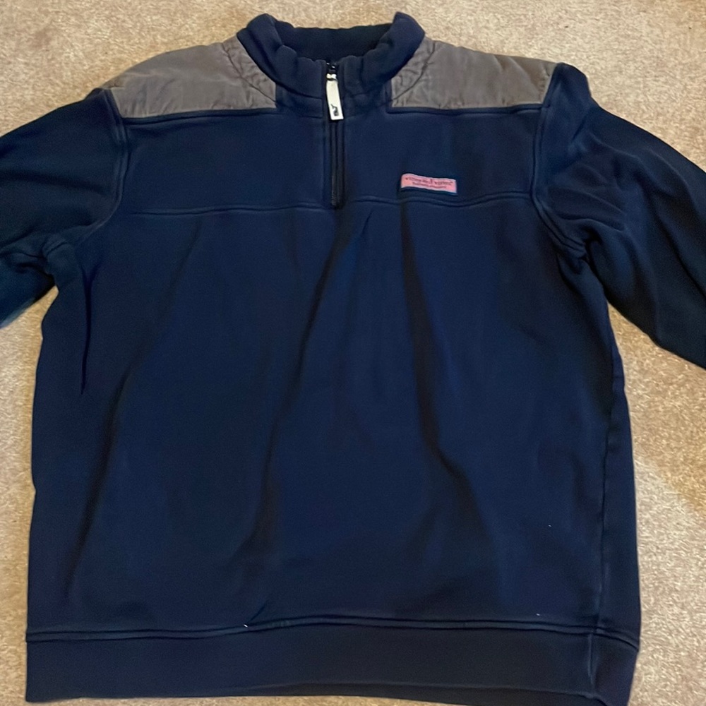 Dark blue vineyard vines pull over quarter zip